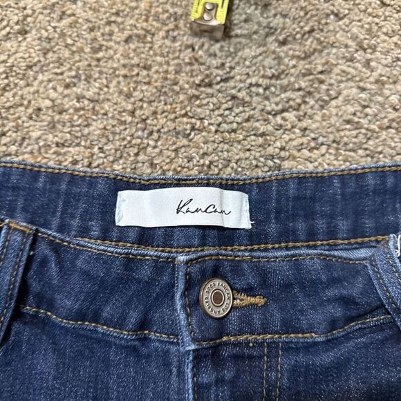 Kancan Estilo High Rise Ripped Ankle Skinny Jeans Women's Size XL Dark Blue Wash - Picture 6 of 11